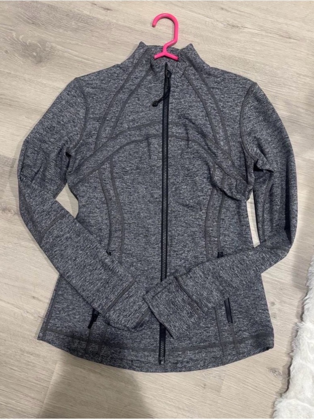 lululemon athletica Heathered Gray Full-Zip Bomber Jacket